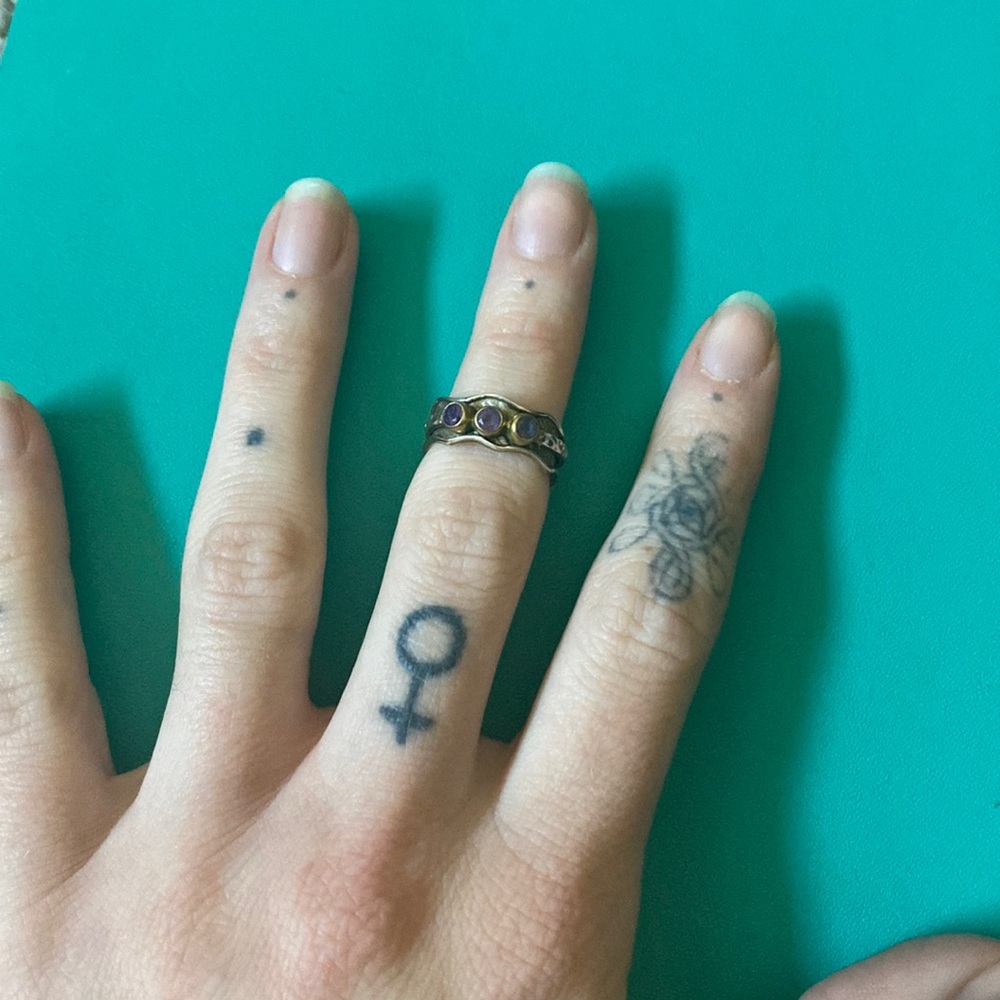 Handmade Tibetan Fidget Spinner Ring